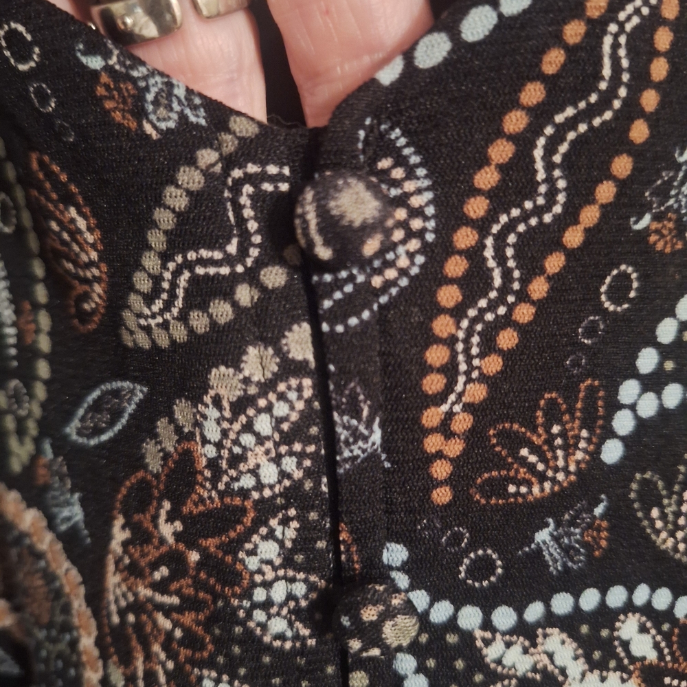 Style & Co. Black Paisley Midi Dress - Picture 5 of 7
